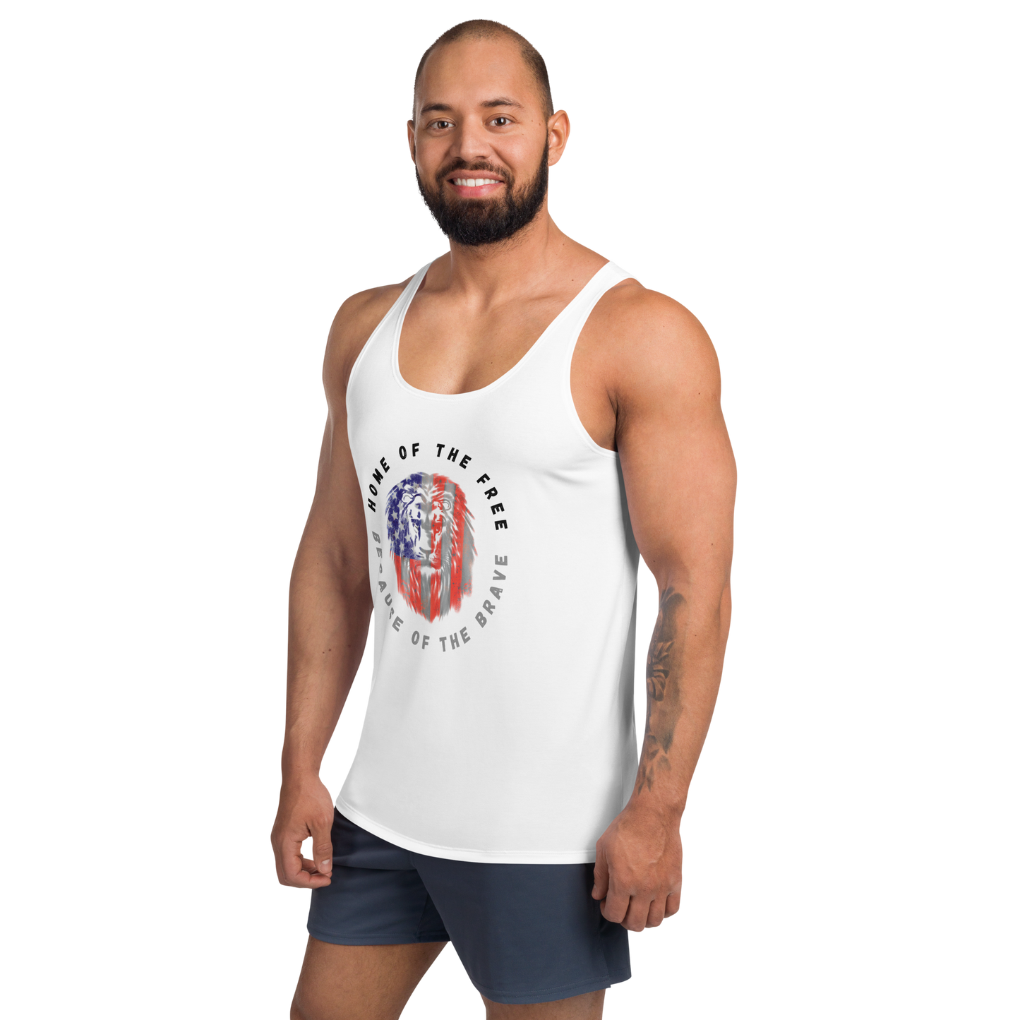 Patriotic Lion Unisex Tank Top