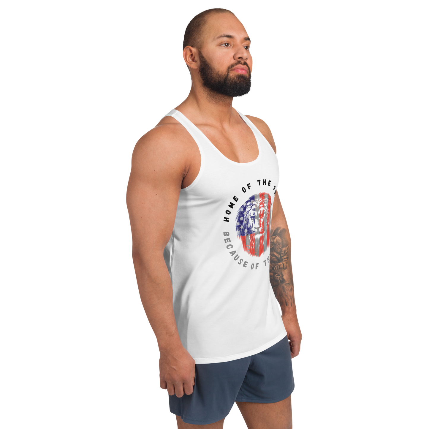 Patriotic Lion Unisex Tank Top