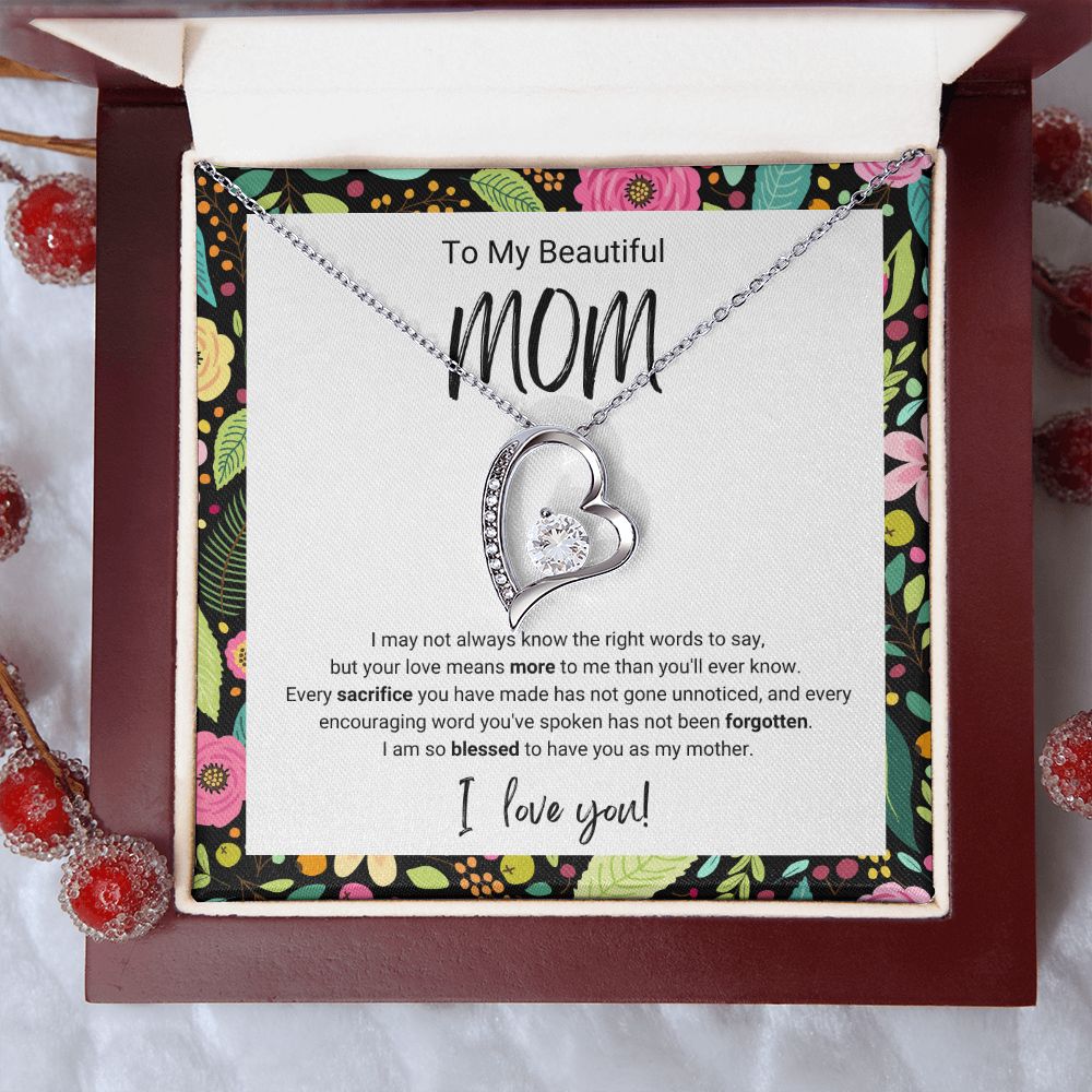 The Right Words | For Mom | Heart Necklace