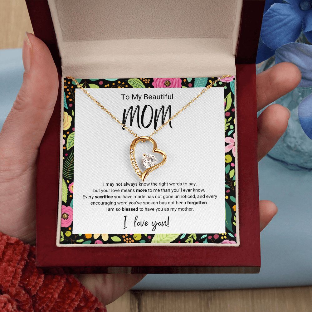 The Right Words | For Mom | Heart Necklace
