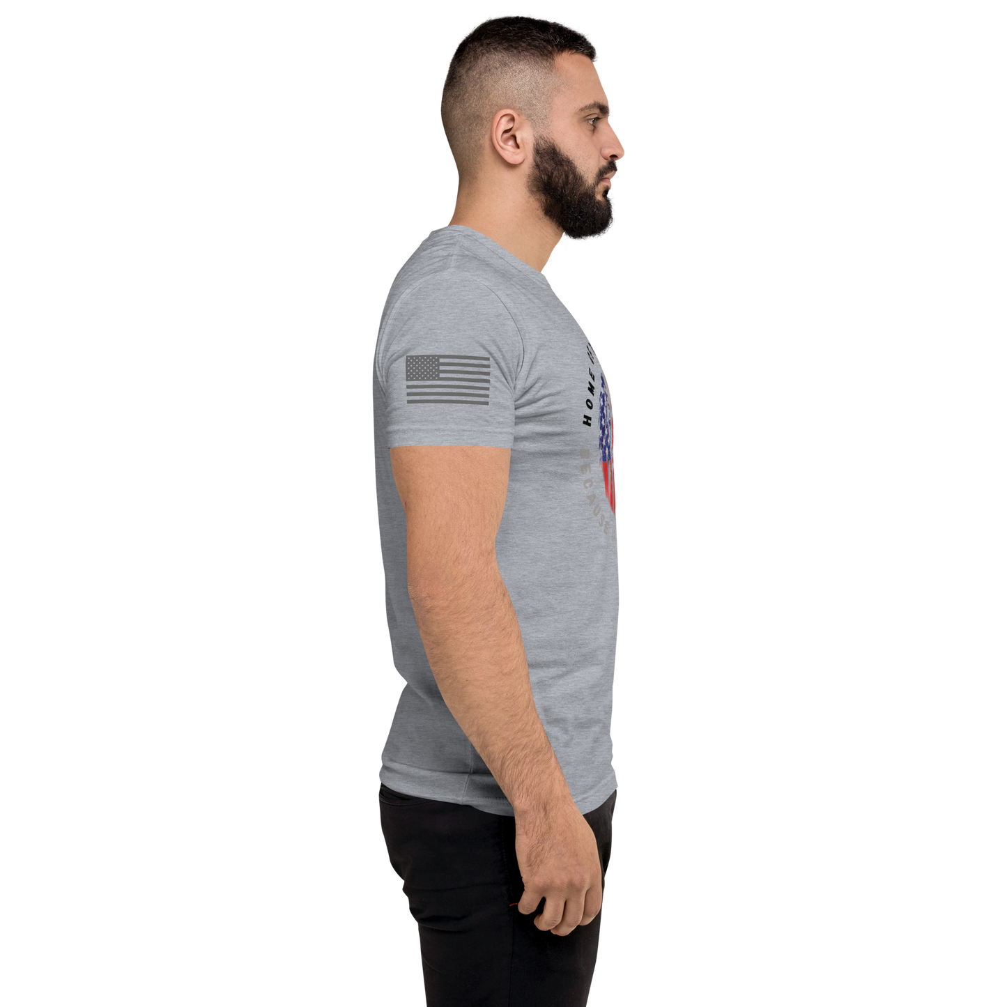 Patriotic Lion Men's Fitted T-shirt