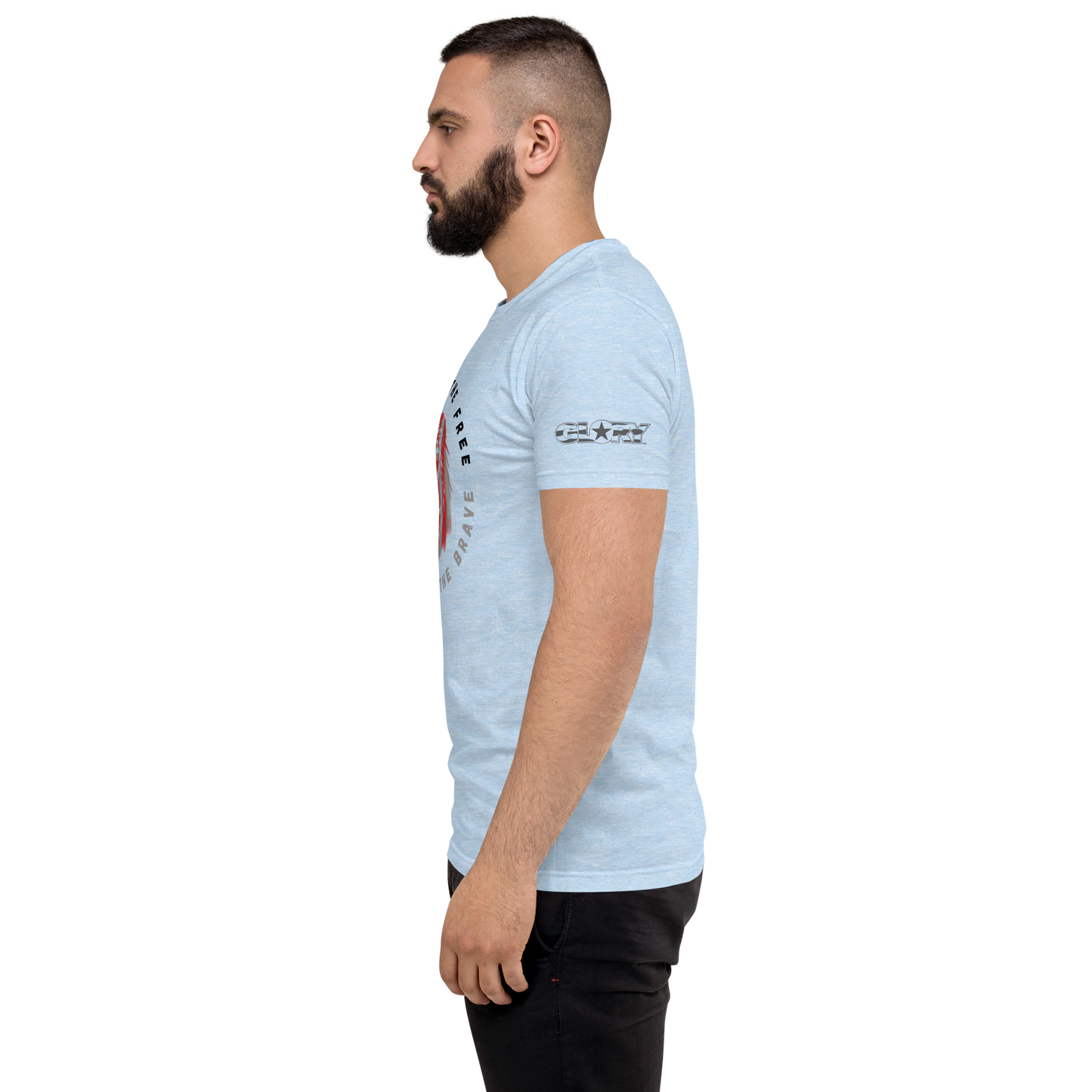 Patriotic Lion Men's Fitted T-shirt