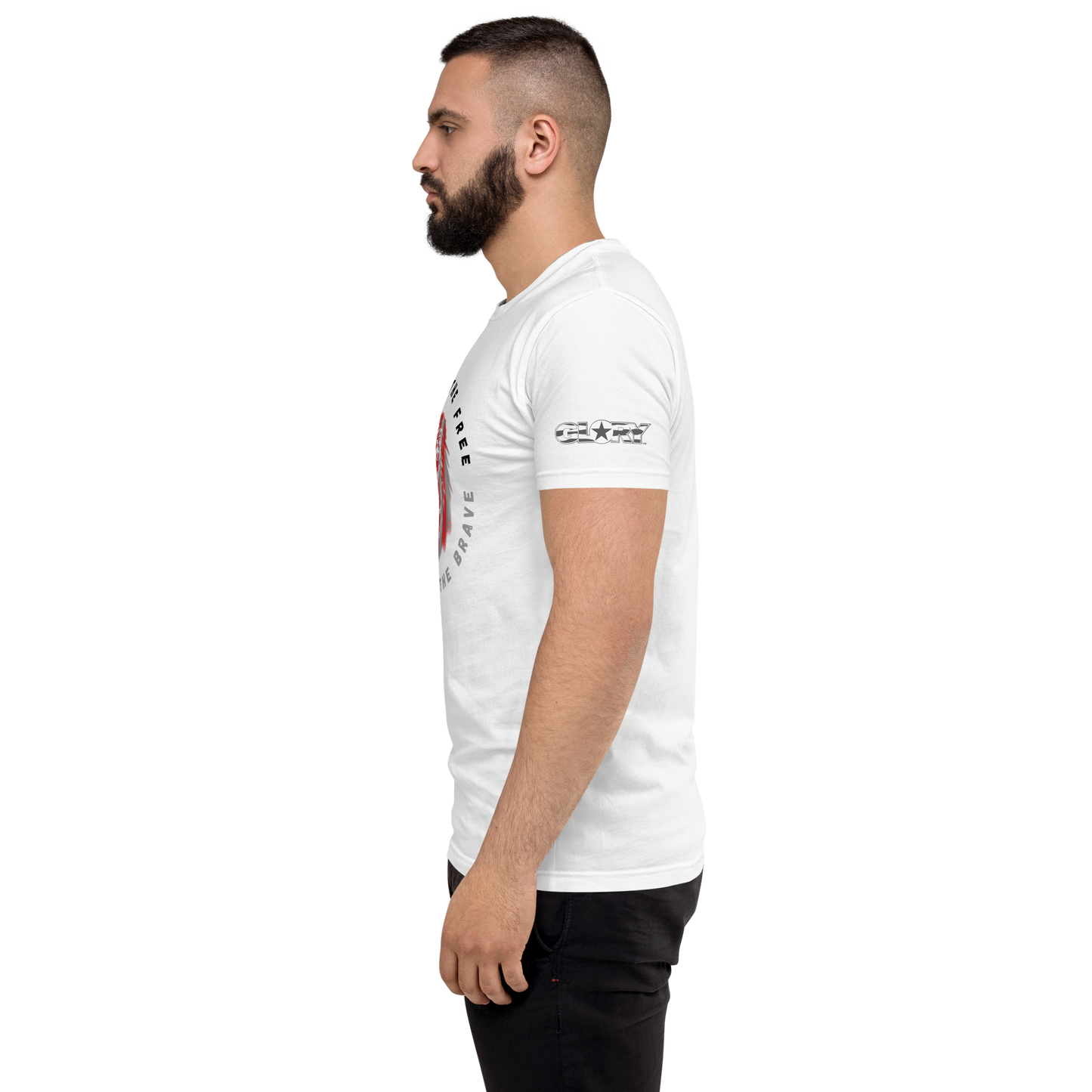 Patriotic Lion Men's Fitted T-shirt