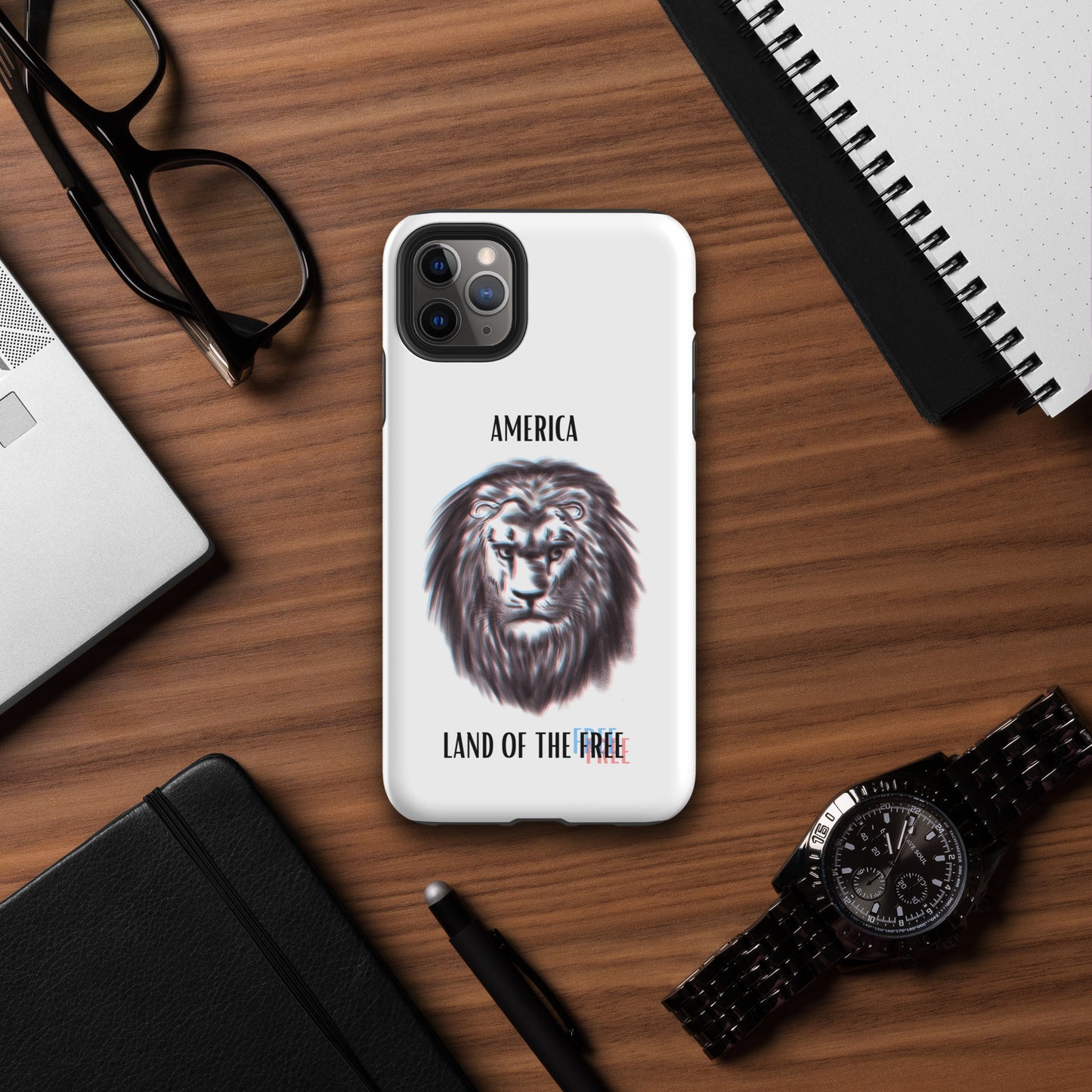 Patriotic Lion Tough Case for iPhone®