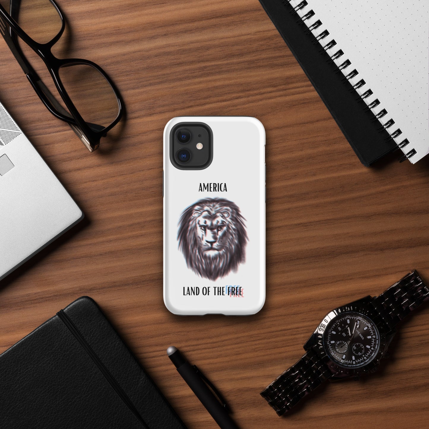 Patriotic Lion Tough Case for iPhone®