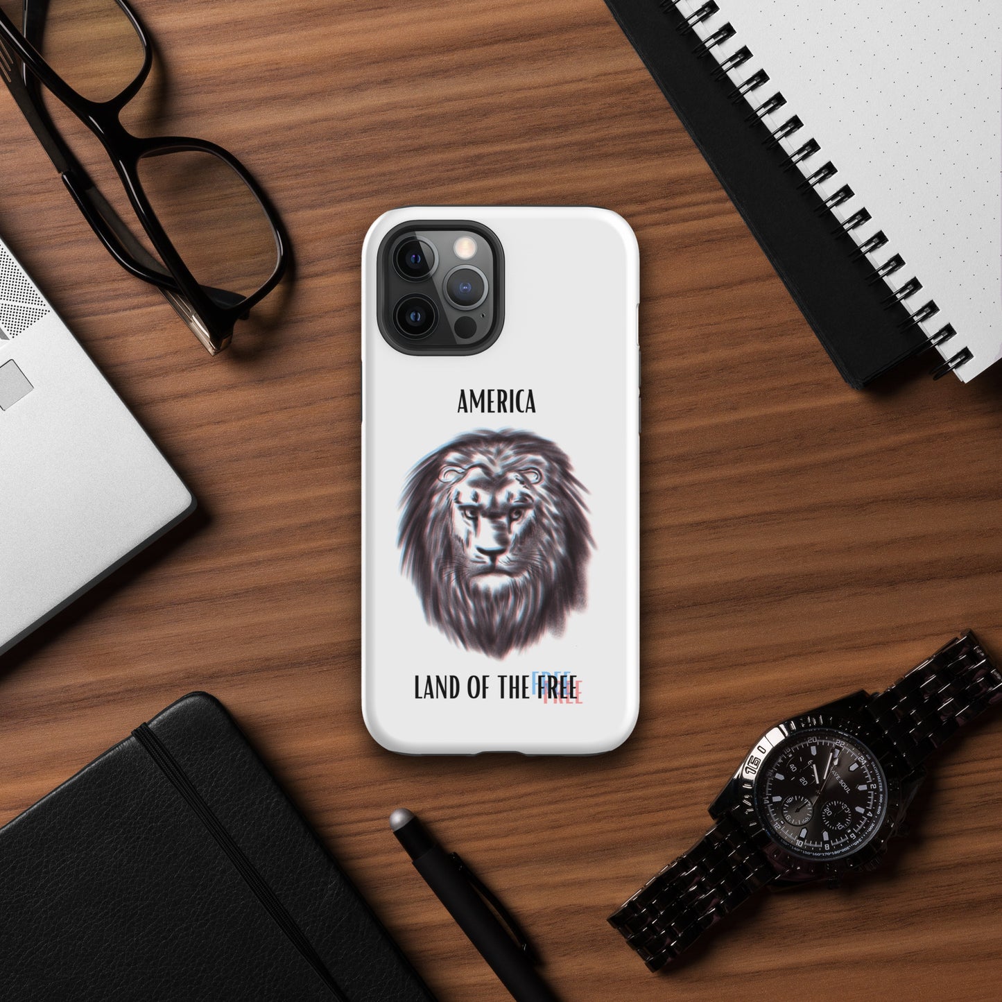 Patriotic Lion Tough Case for iPhone®