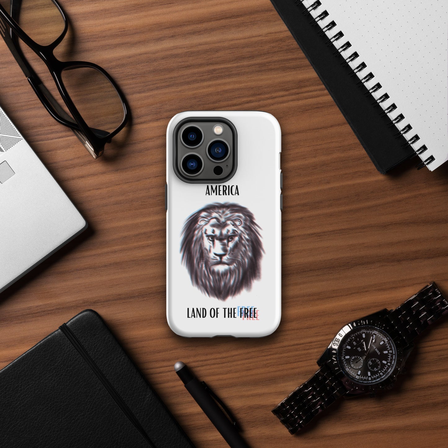 Patriotic Lion Tough Case for iPhone®