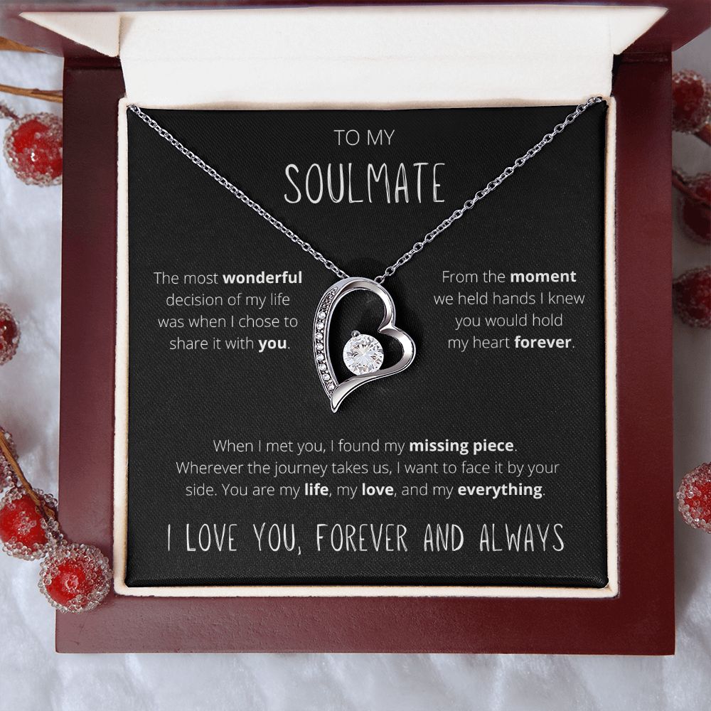 Missing Piece - To My Soulmate Heart Necklace Gift