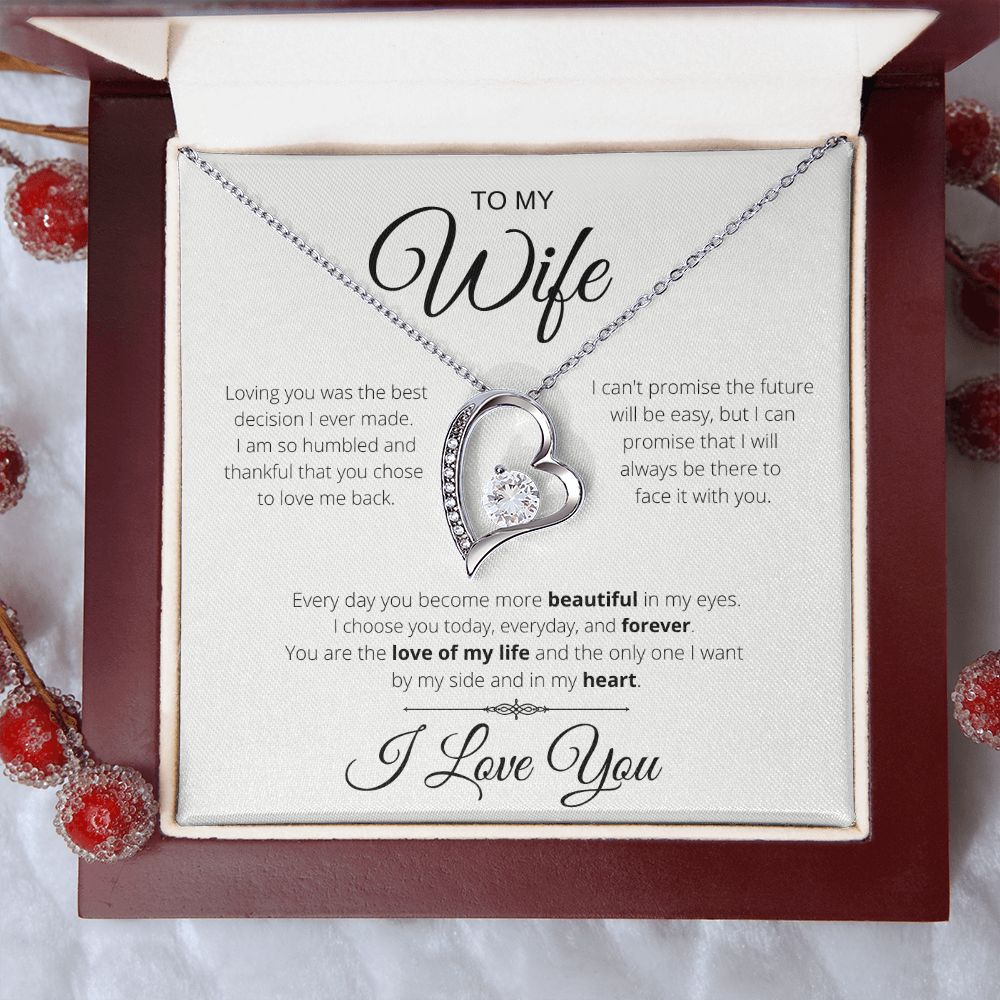 More Beautiful Every Day | To My Wife | Heart Necklace