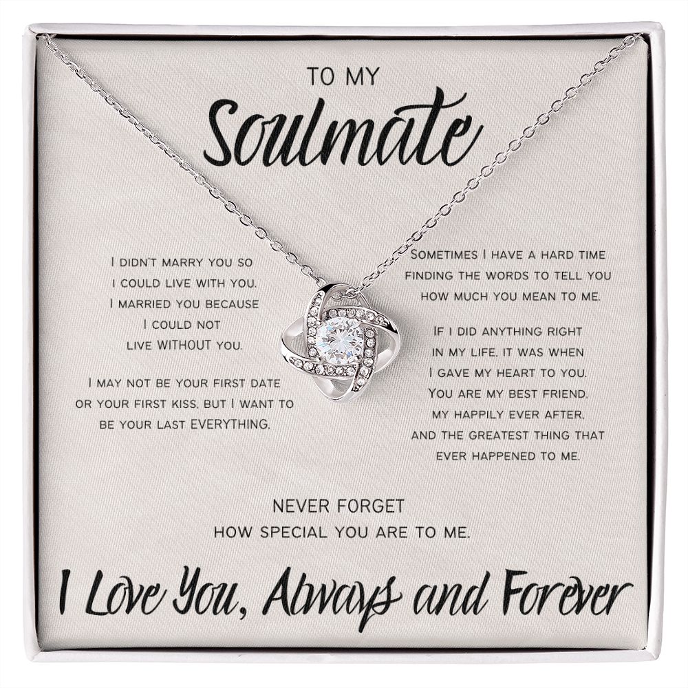 My Best Friend | To My Soulmate Love Knot Necklace