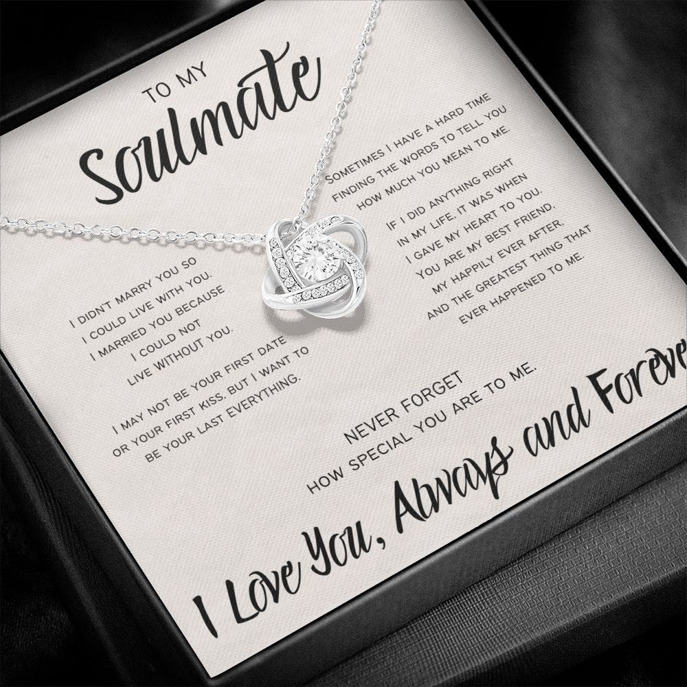 My Best Friend | To My Soulmate Love Knot Necklace