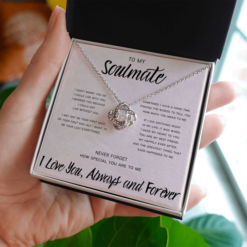 My Best Friend | To My Soulmate Love Knot Necklace