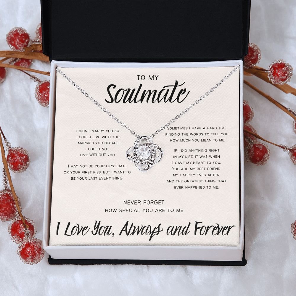 My Best Friend | To My Soulmate Love Knot Necklace