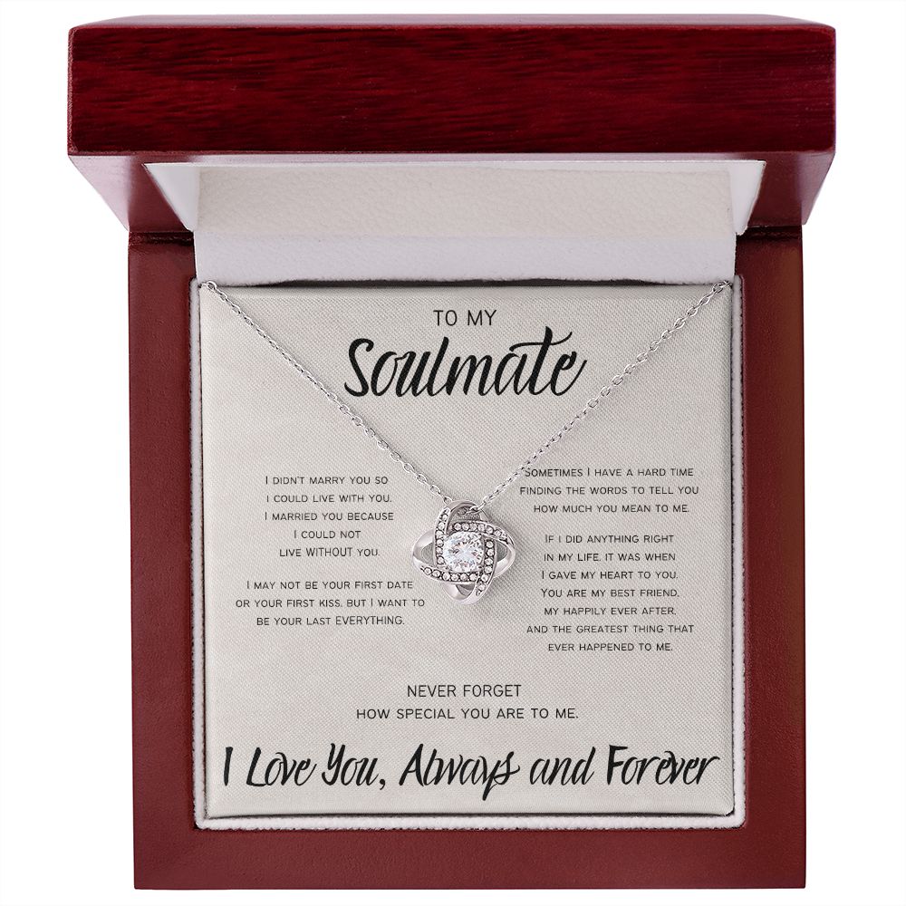 My Best Friend | To My Soulmate Love Knot Necklace