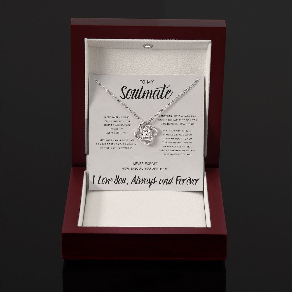 My Best Friend | To My Soulmate Love Knot Necklace