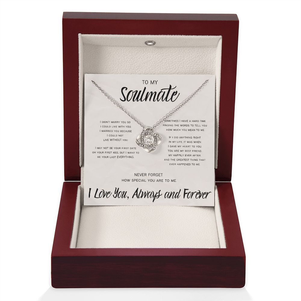 My Best Friend | To My Soulmate Love Knot Necklace
