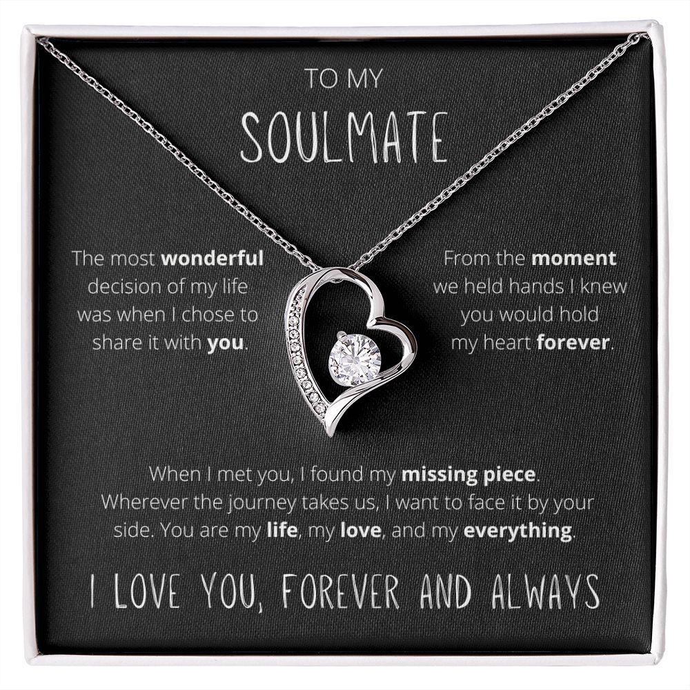 Missing Piece - To My Soulmate Heart Necklace Gift