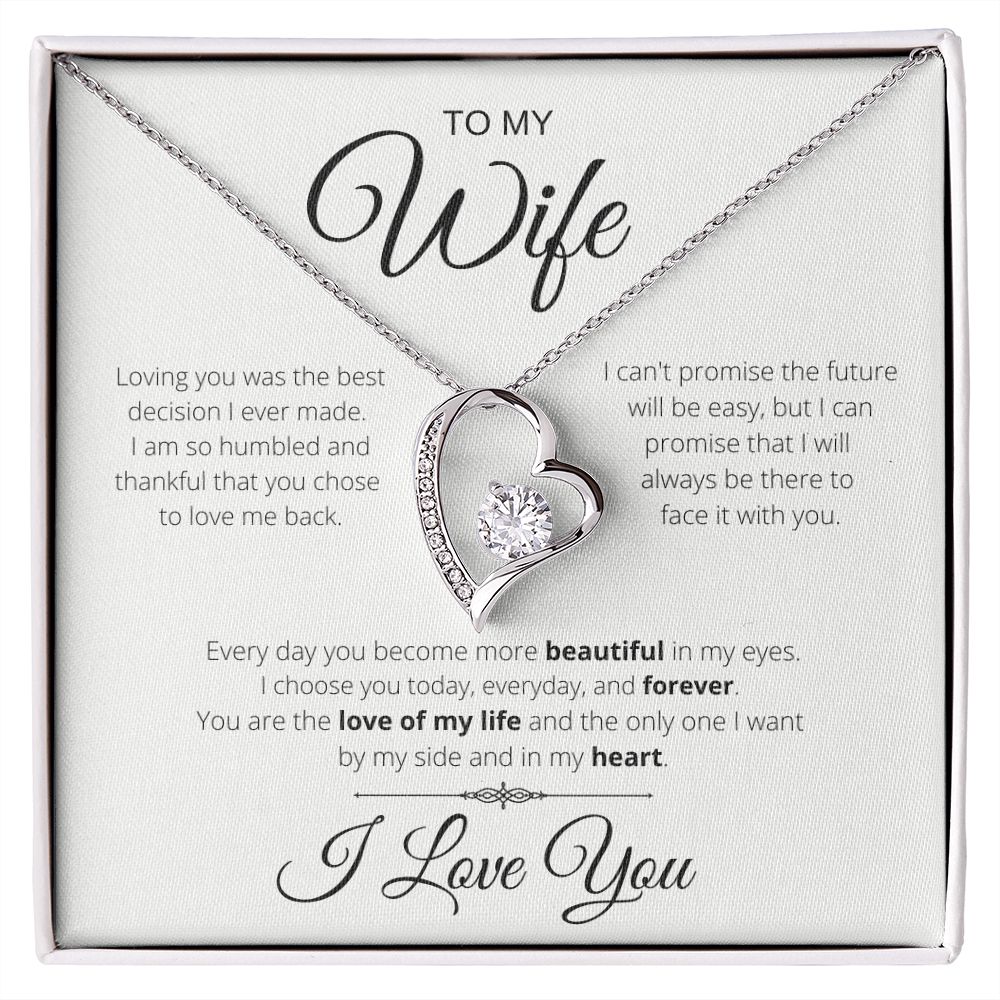 More Beautiful Every Day | To My Wife | Heart Necklace