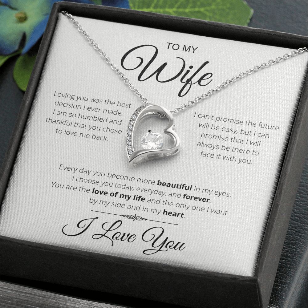 More Beautiful Every Day | To My Wife | Heart Necklace