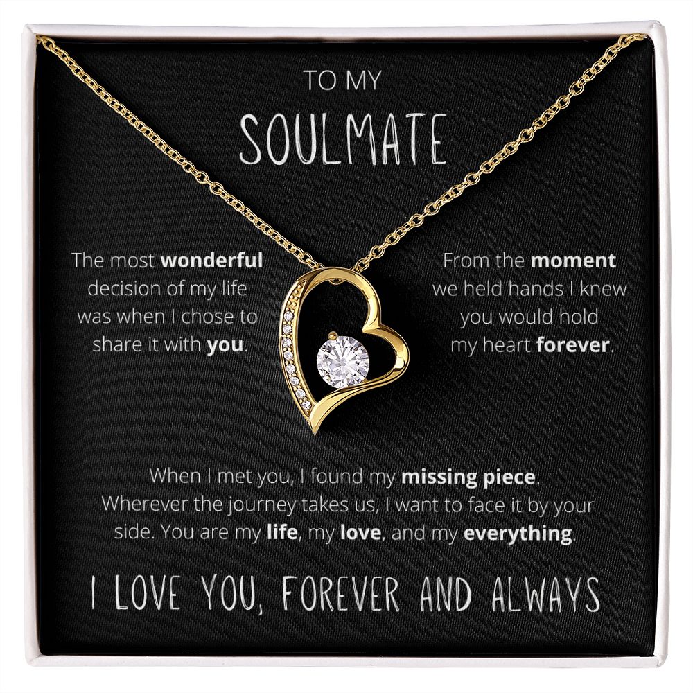 Missing Piece - To My Soulmate Heart Necklace Gift