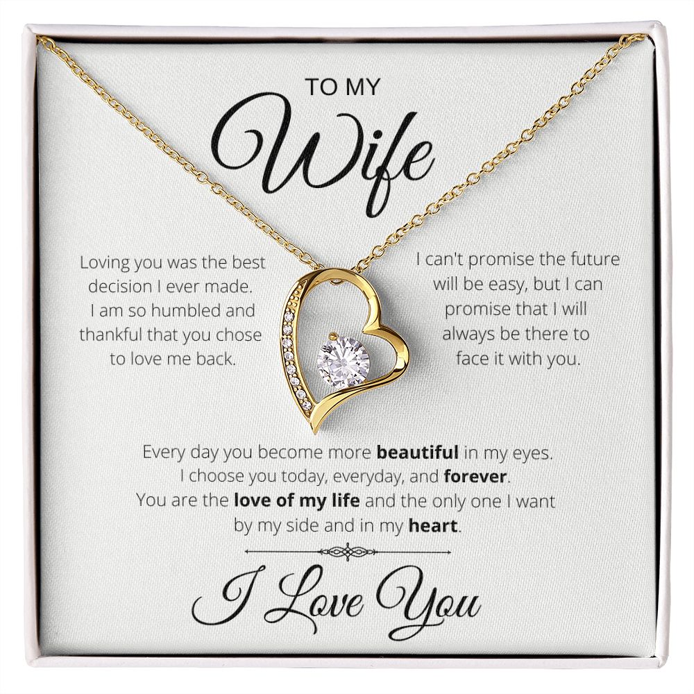 More Beautiful Every Day | To My Wife | Heart Necklace