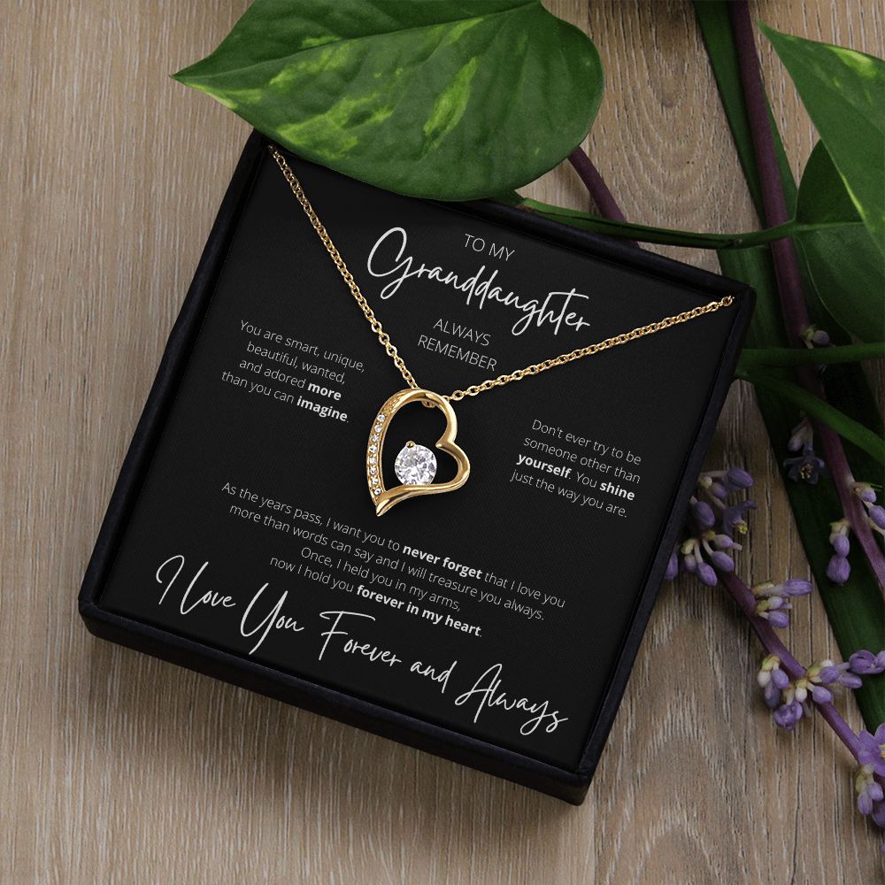 Forever In My Heart - Granddaughter Heart Necklace