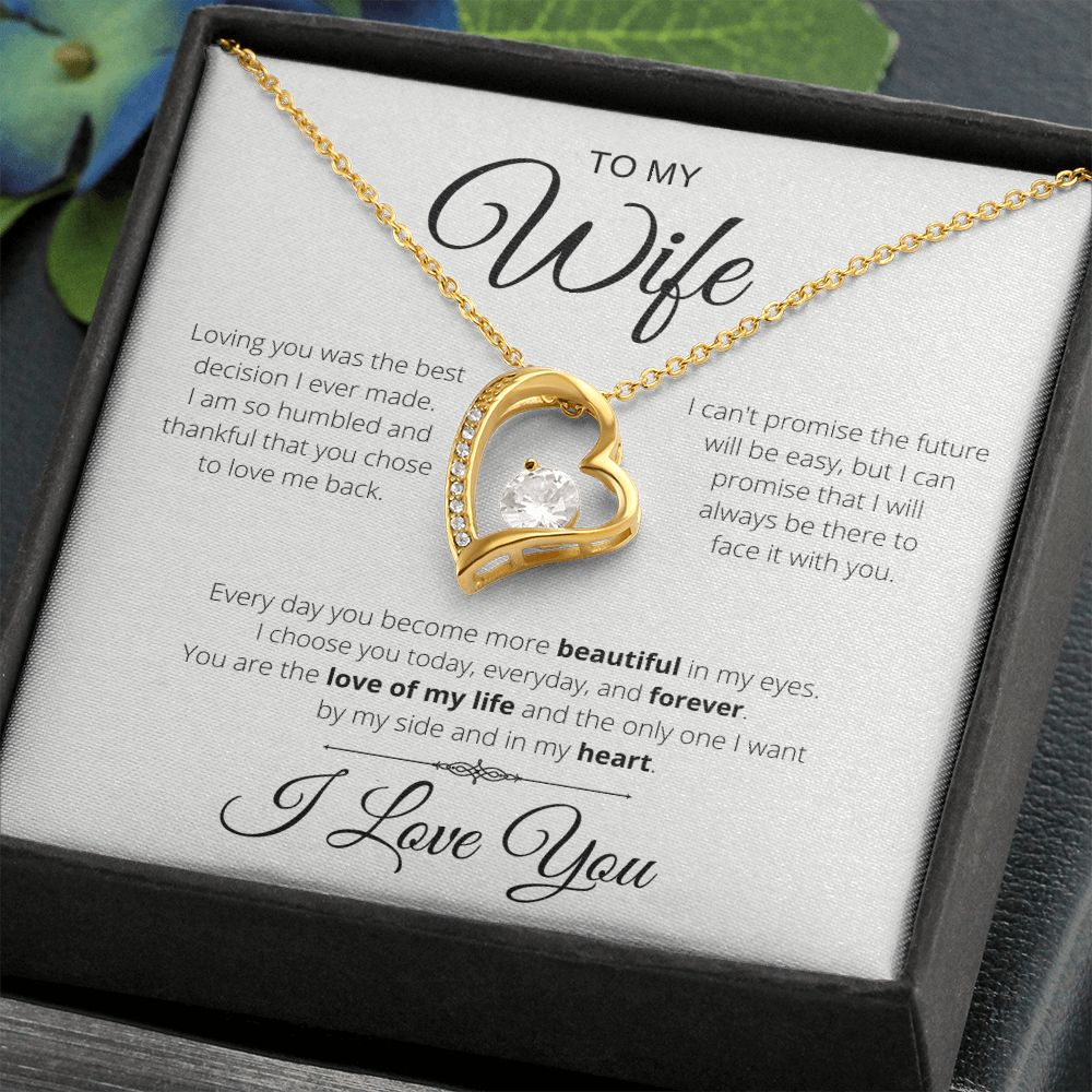 More Beautiful Every Day | To My Wife | Heart Necklace