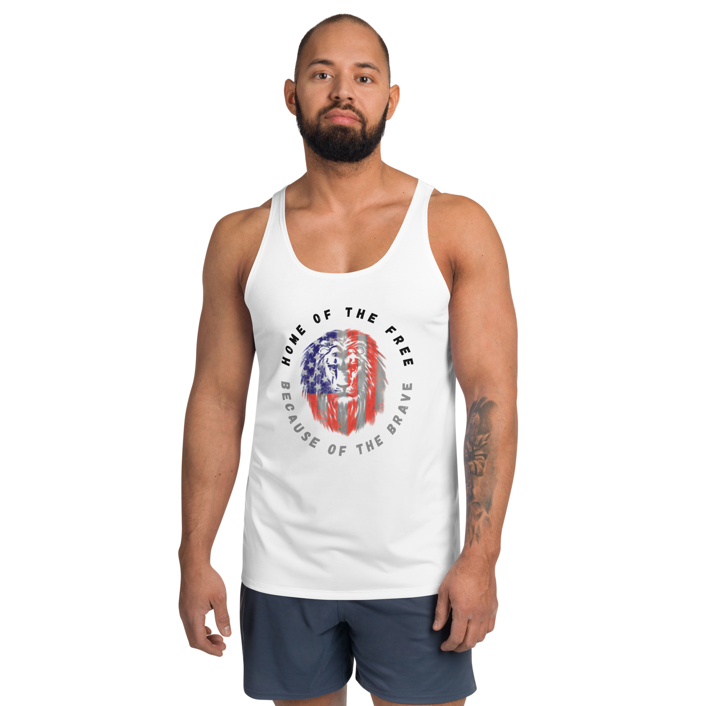 Patriotic Lion Unisex Tank Top