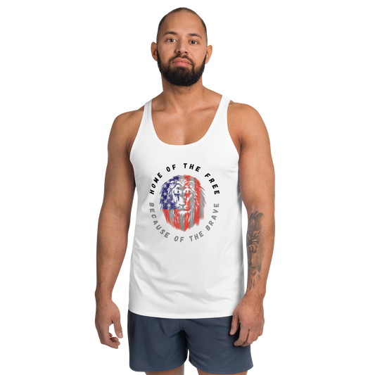 Patriotic Lion Unisex Tank Top