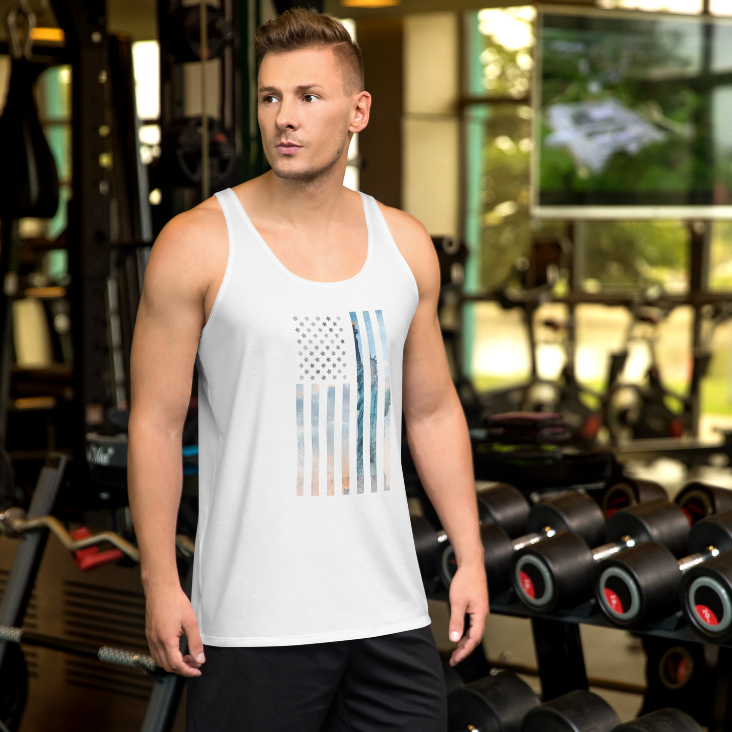 Liberty Rugged Flag Unisex Tank Top