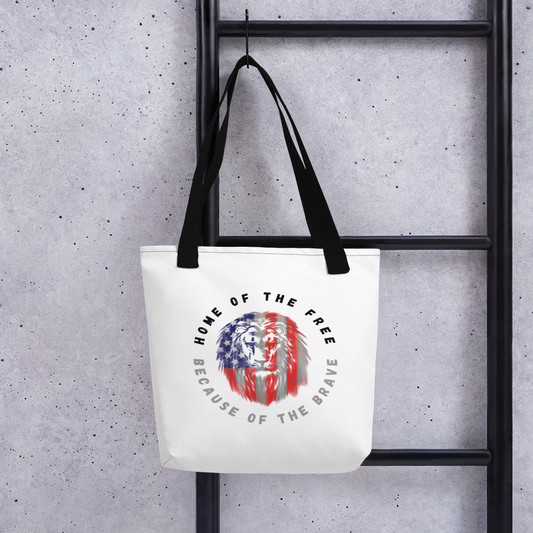 Patriotic Lion Tote bag