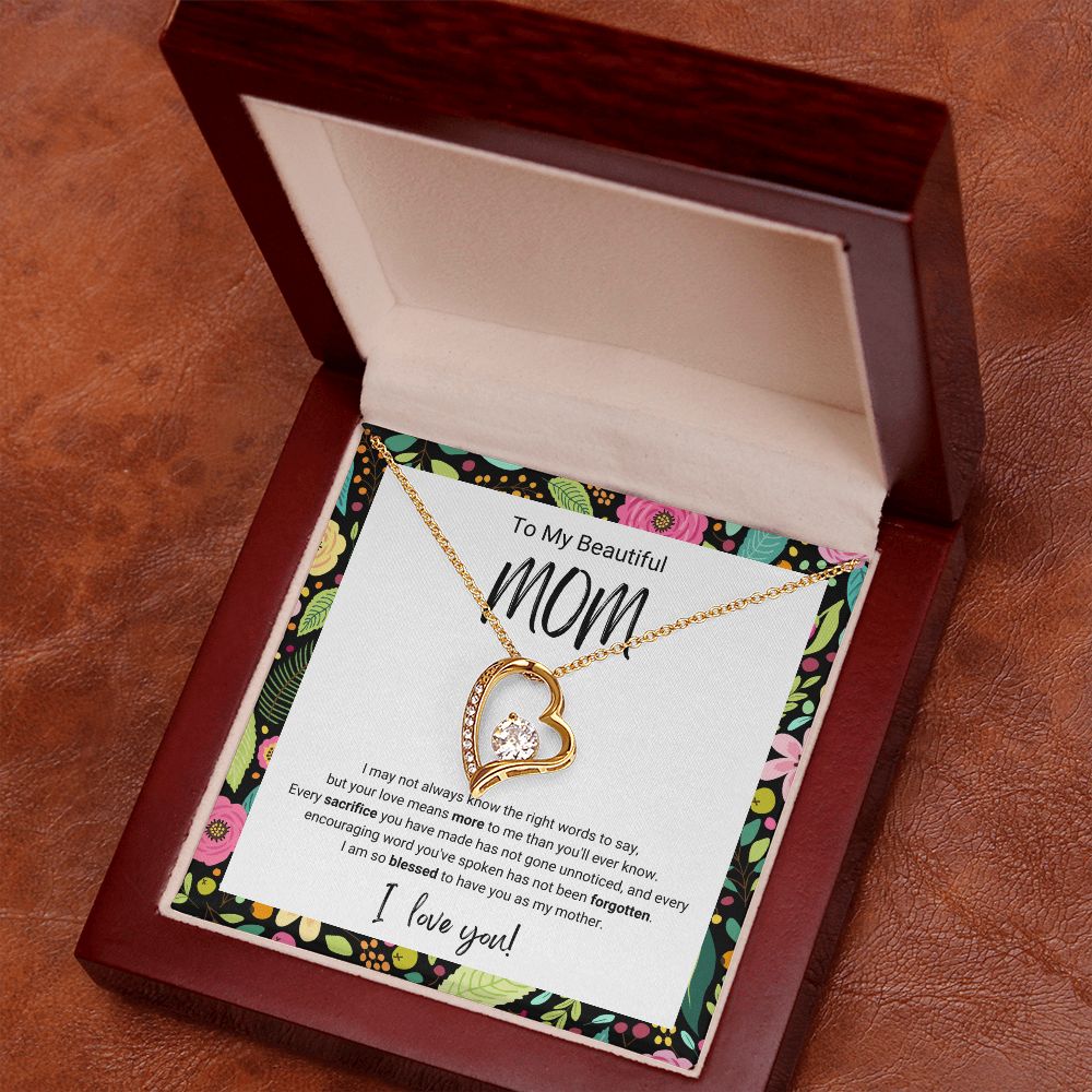 The Right Words | For Mom | Heart Necklace