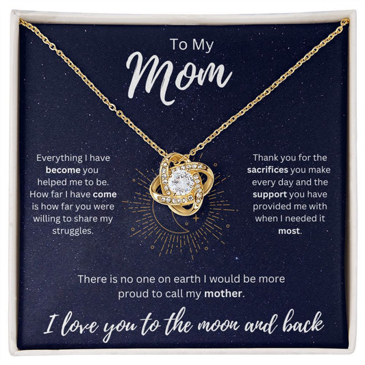 Moon and Back | For Mom Love Knot Necklace