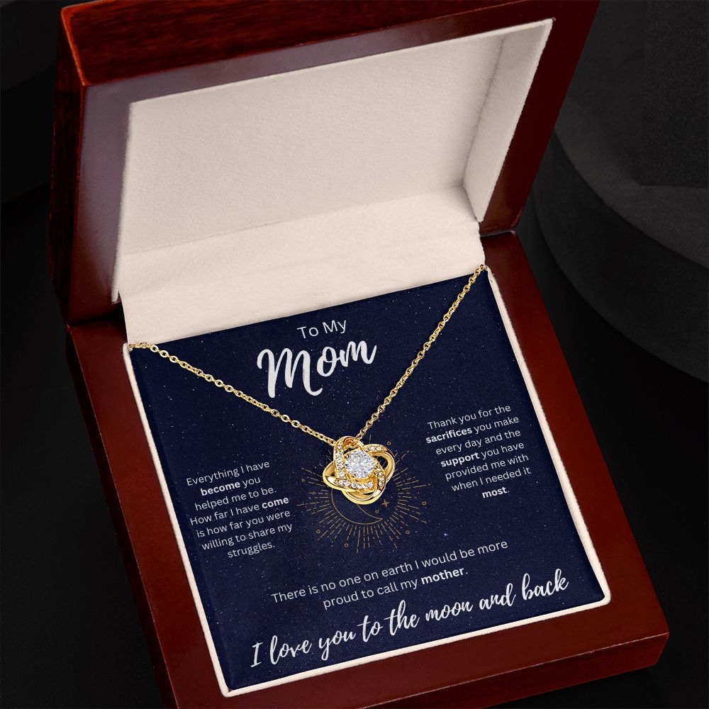 Moon and Back | For Mom Love Knot Necklace