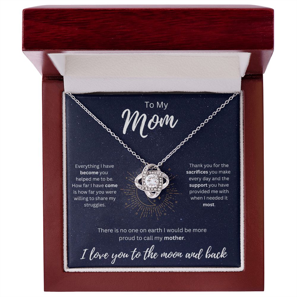 Moon and Back | For Mom Love Knot Necklace