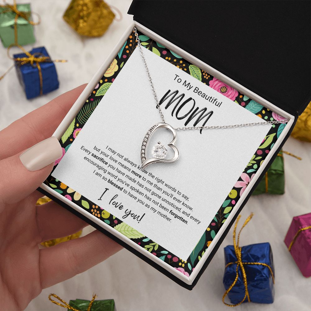 The Right Words | For Mom | Heart Necklace