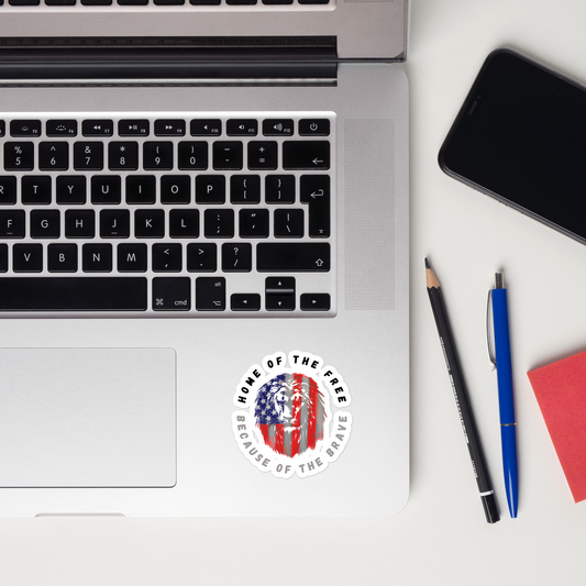 Patriotic Lion Bubble-free sticker