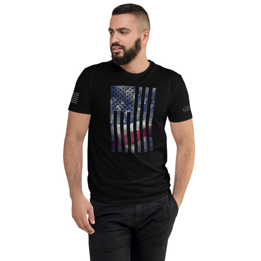Rugged Flag Men's Fitted T-shirt