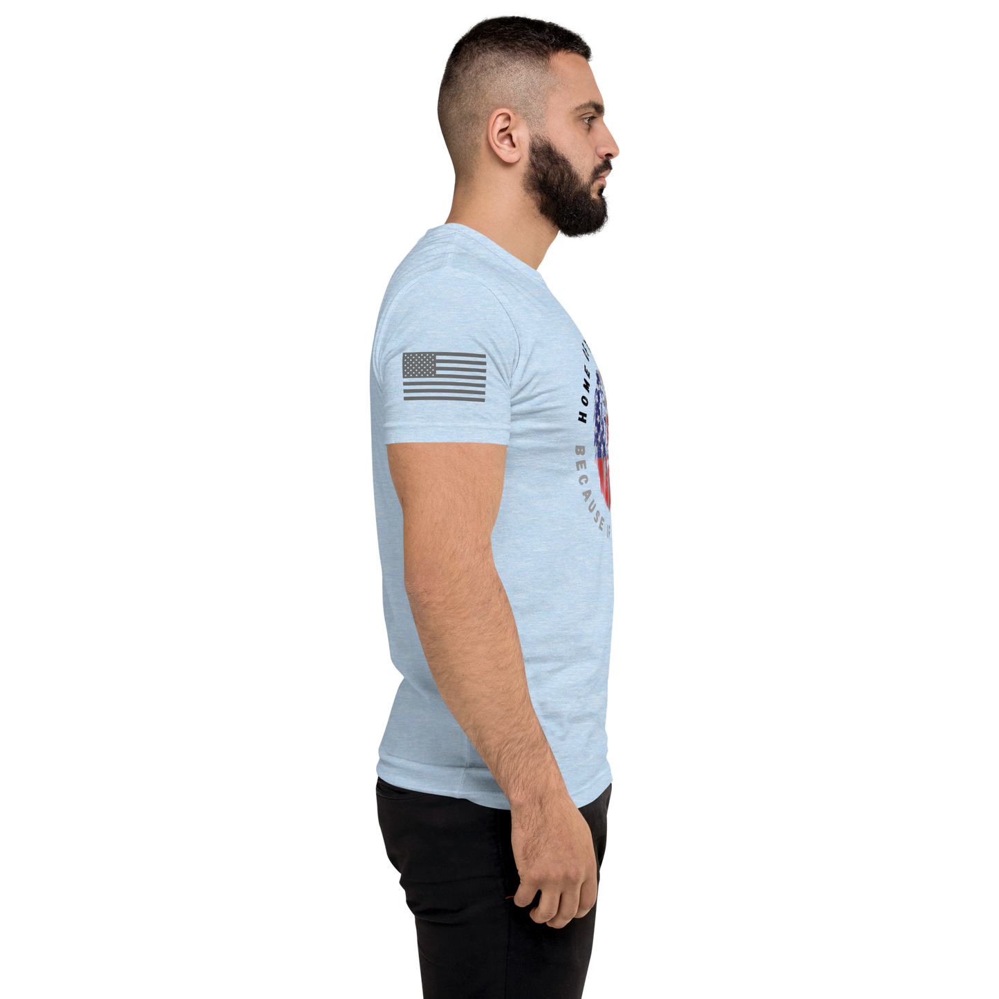 Patriotic Lion Men's Fitted T-shirt