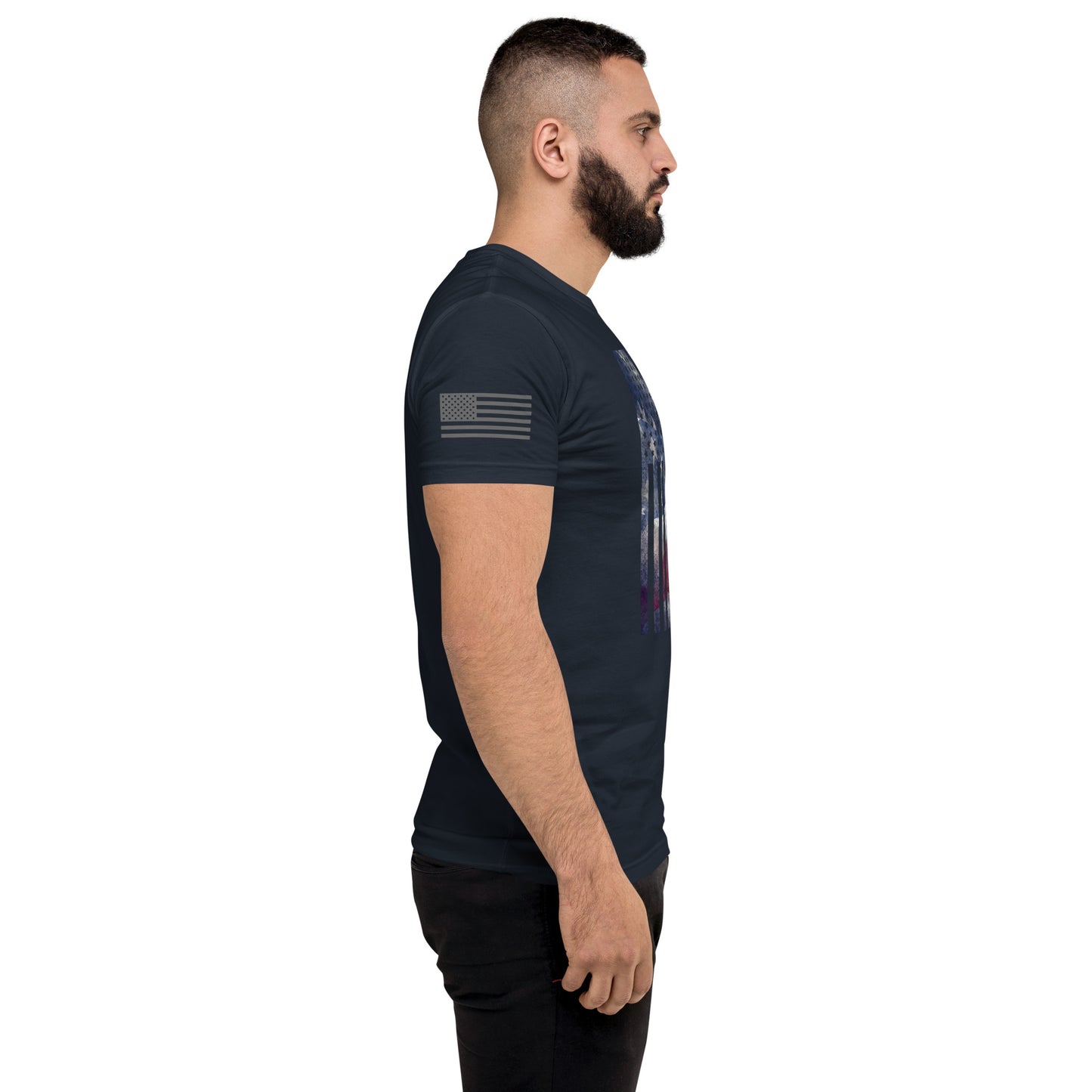 Rugged Flag Men's Fitted T-shirt