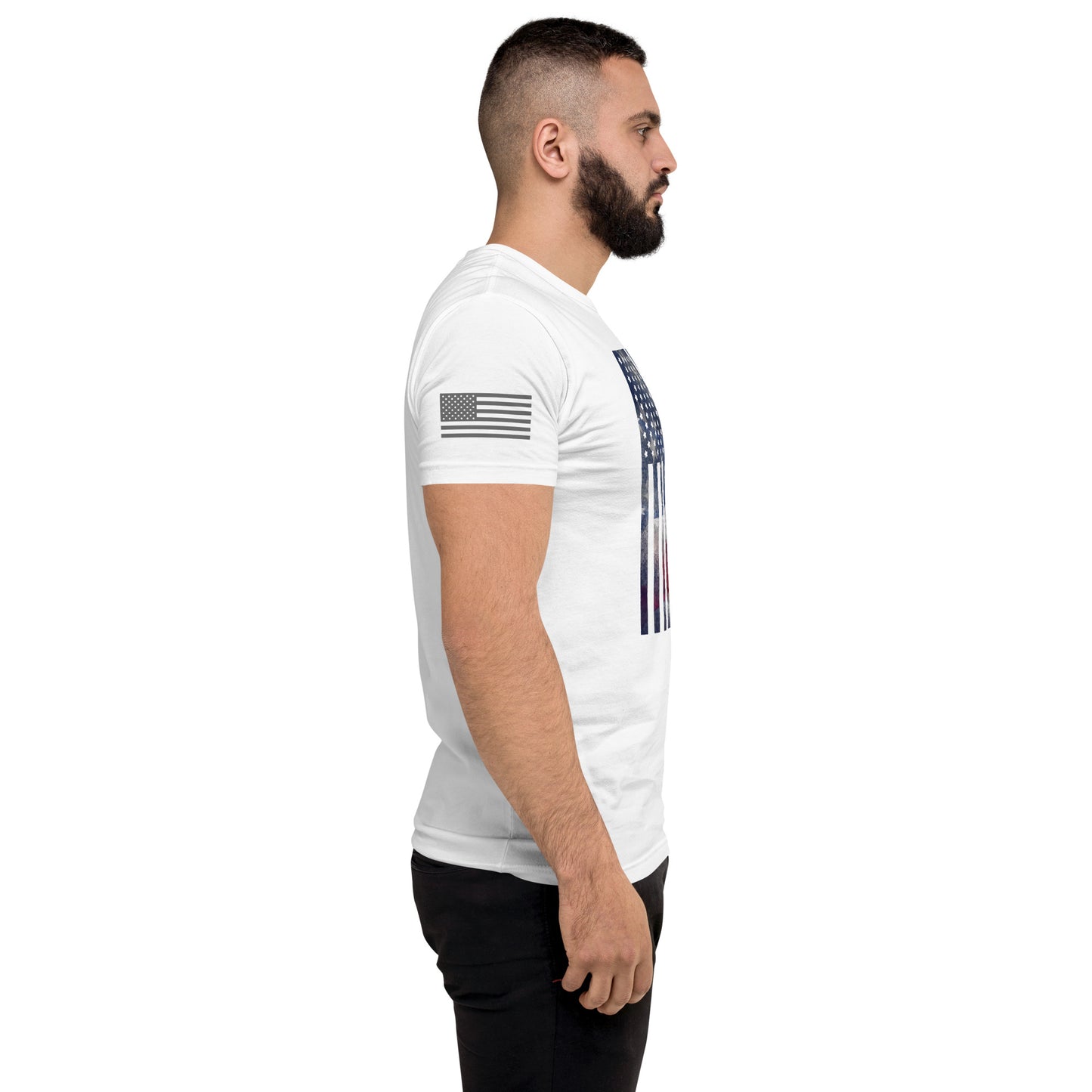 Rugged Flag Men's Fitted T-shirt