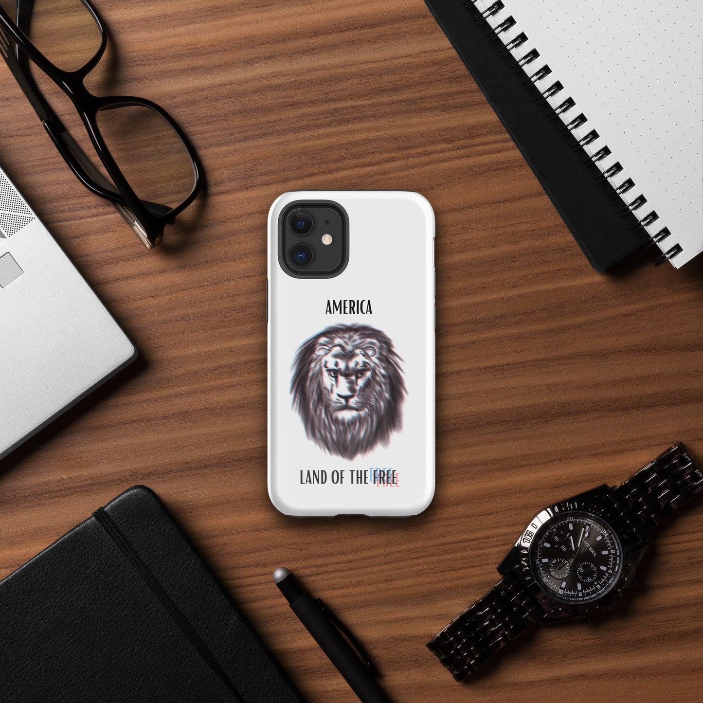 Patriotic Lion Tough Case for iPhone®