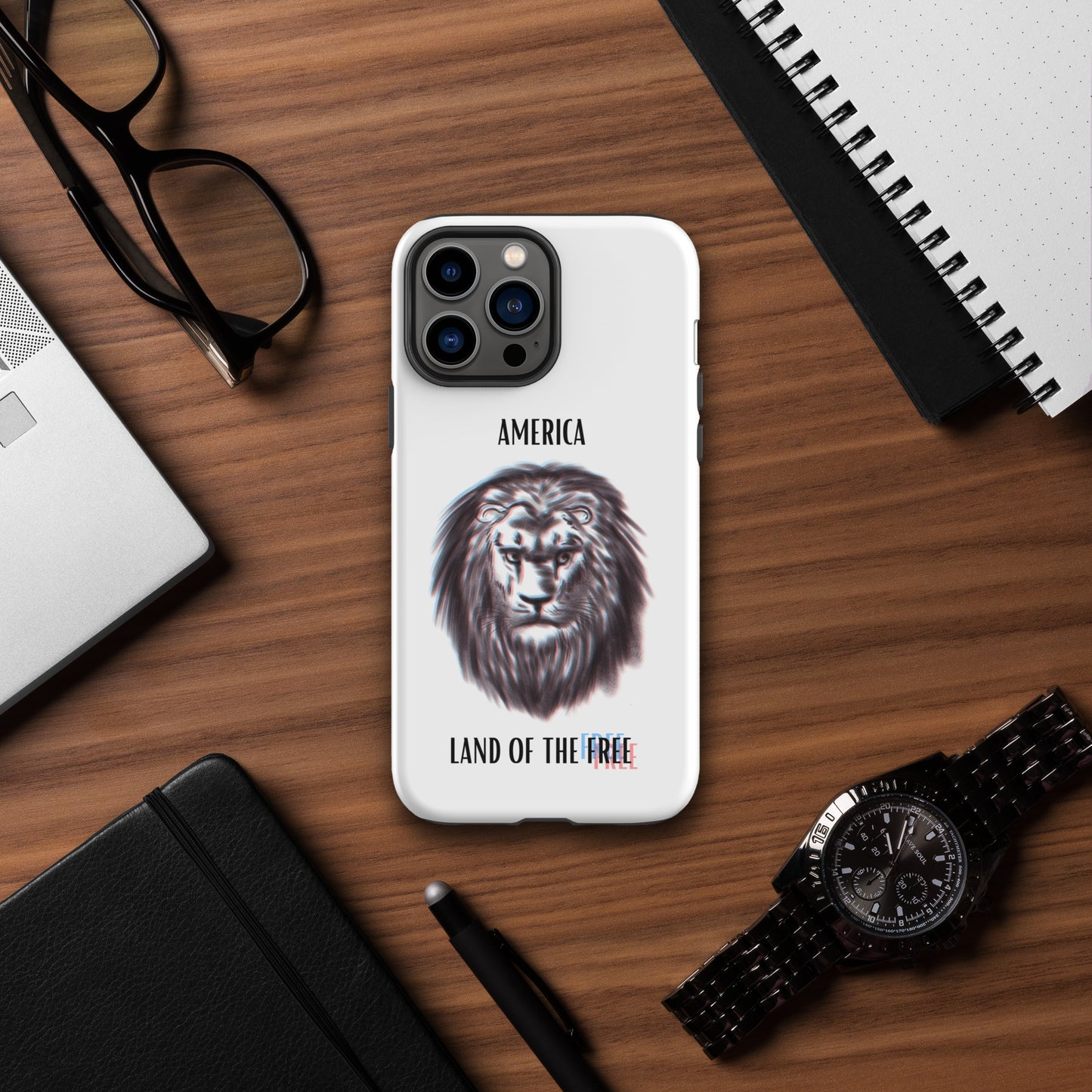 Patriotic Lion Tough Case for iPhone®