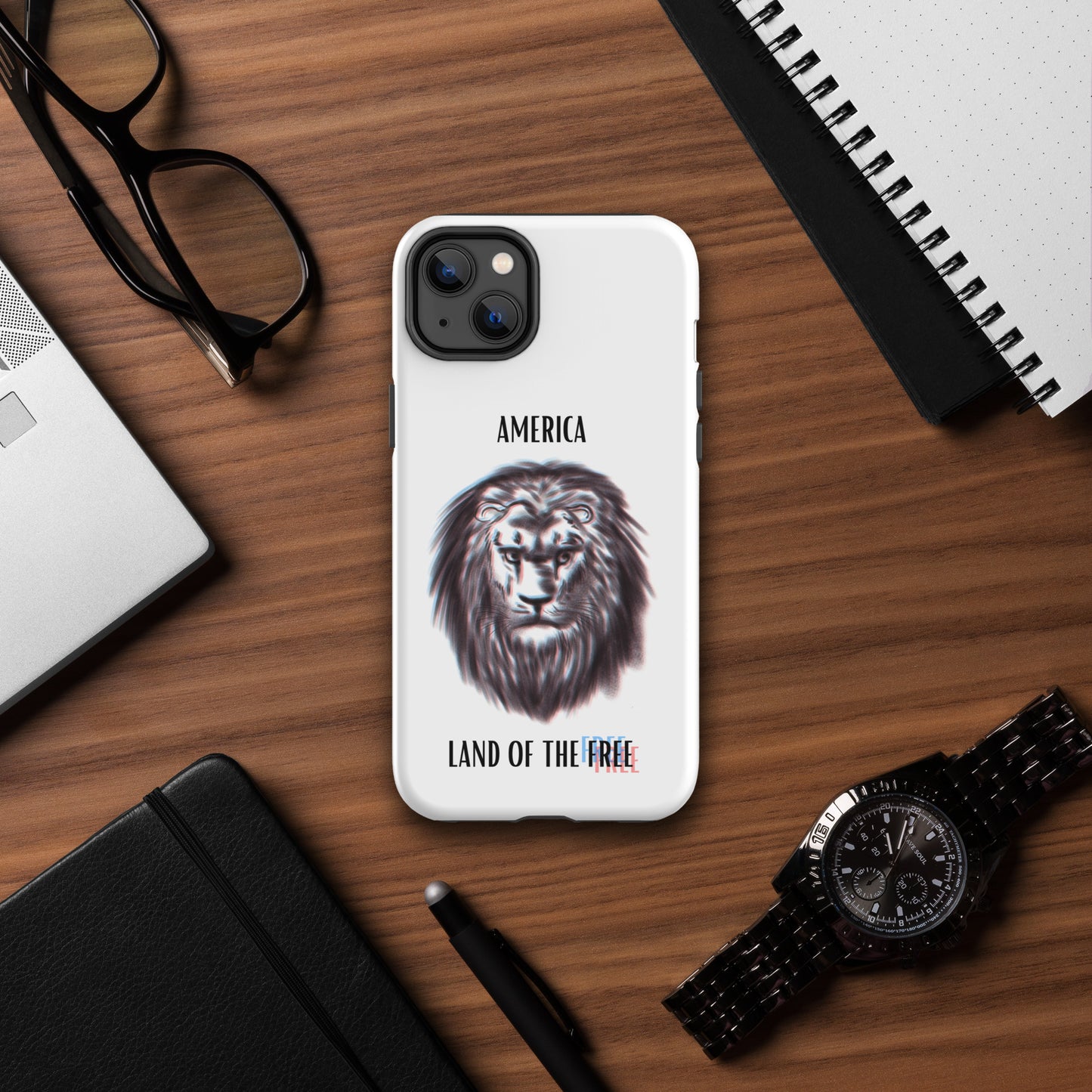 Patriotic Lion Tough Case for iPhone®