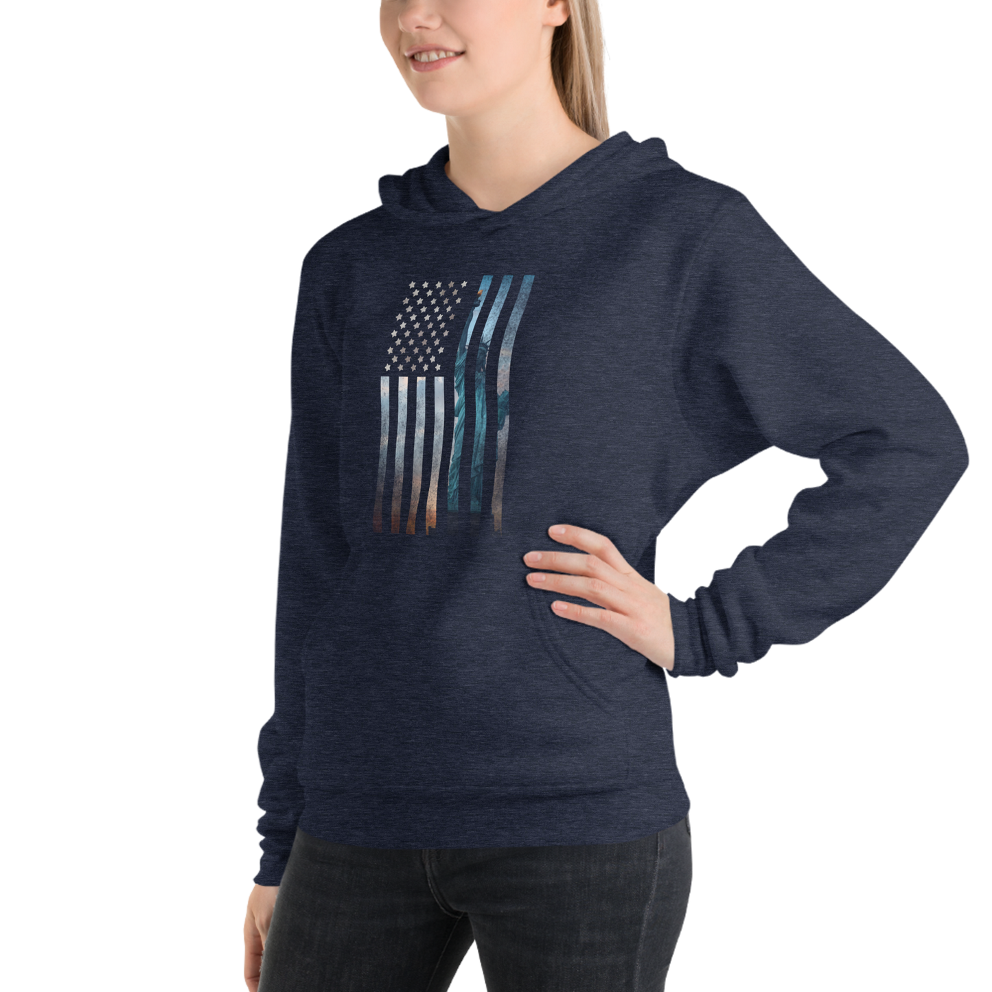 Liberty Rugged Flag Unisex hoodie