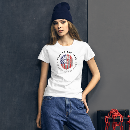 Patriotic Lion Women's short sleeve t-shirt