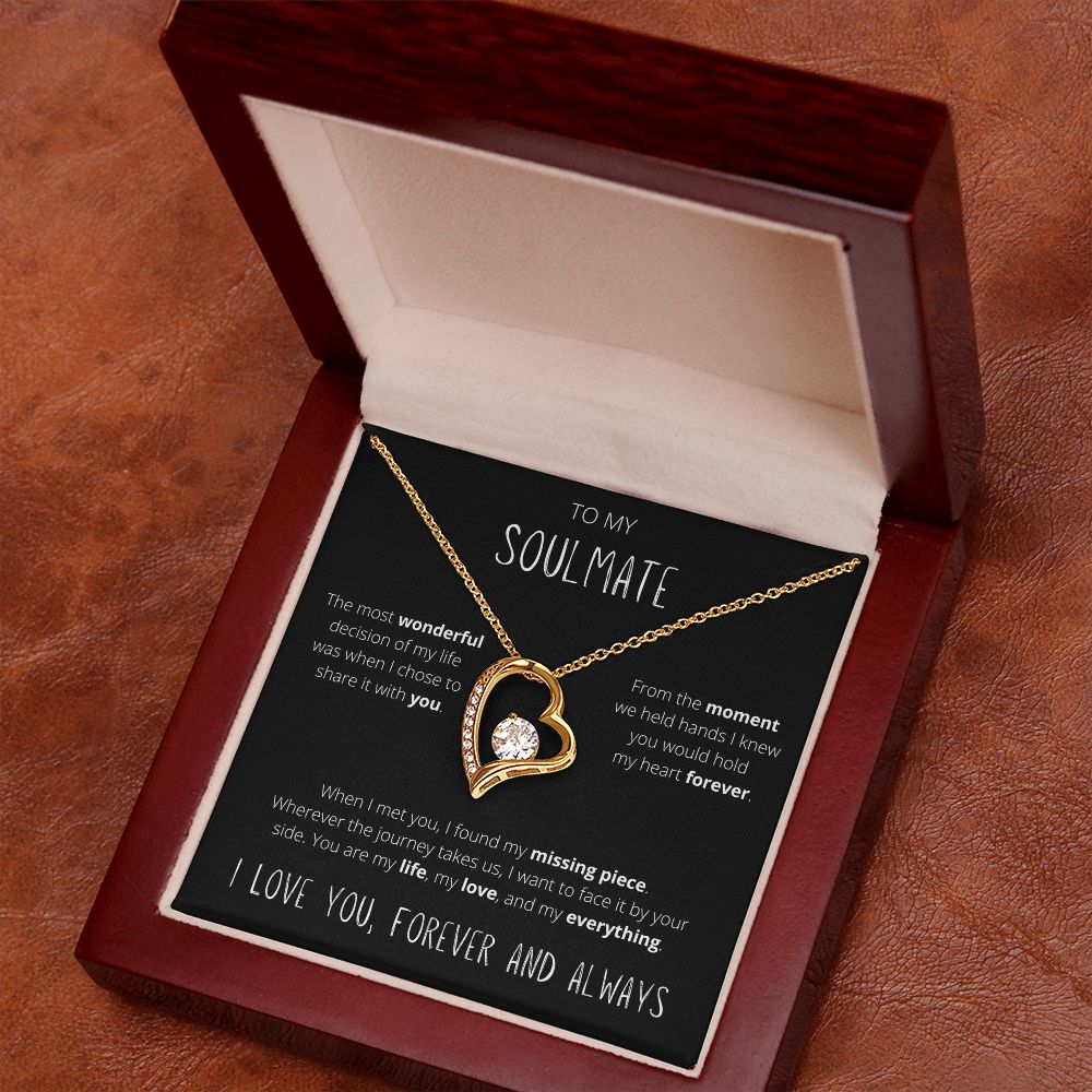 Missing Piece - To My Soulmate Heart Necklace Gift