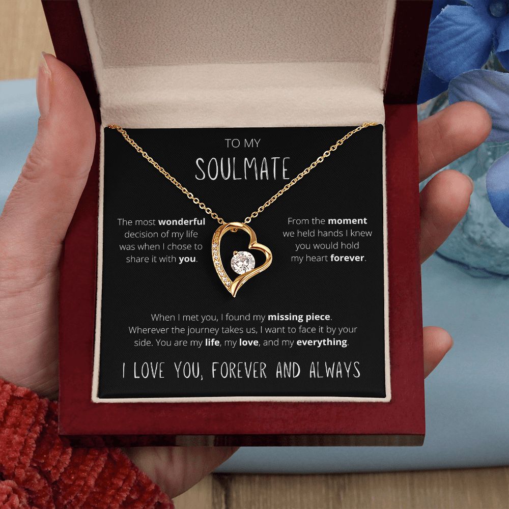 Missing Piece - To My Soulmate Heart Necklace Gift