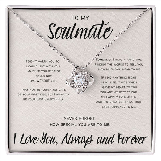 My Best Friend | To My Soulmate Love Knot Necklace