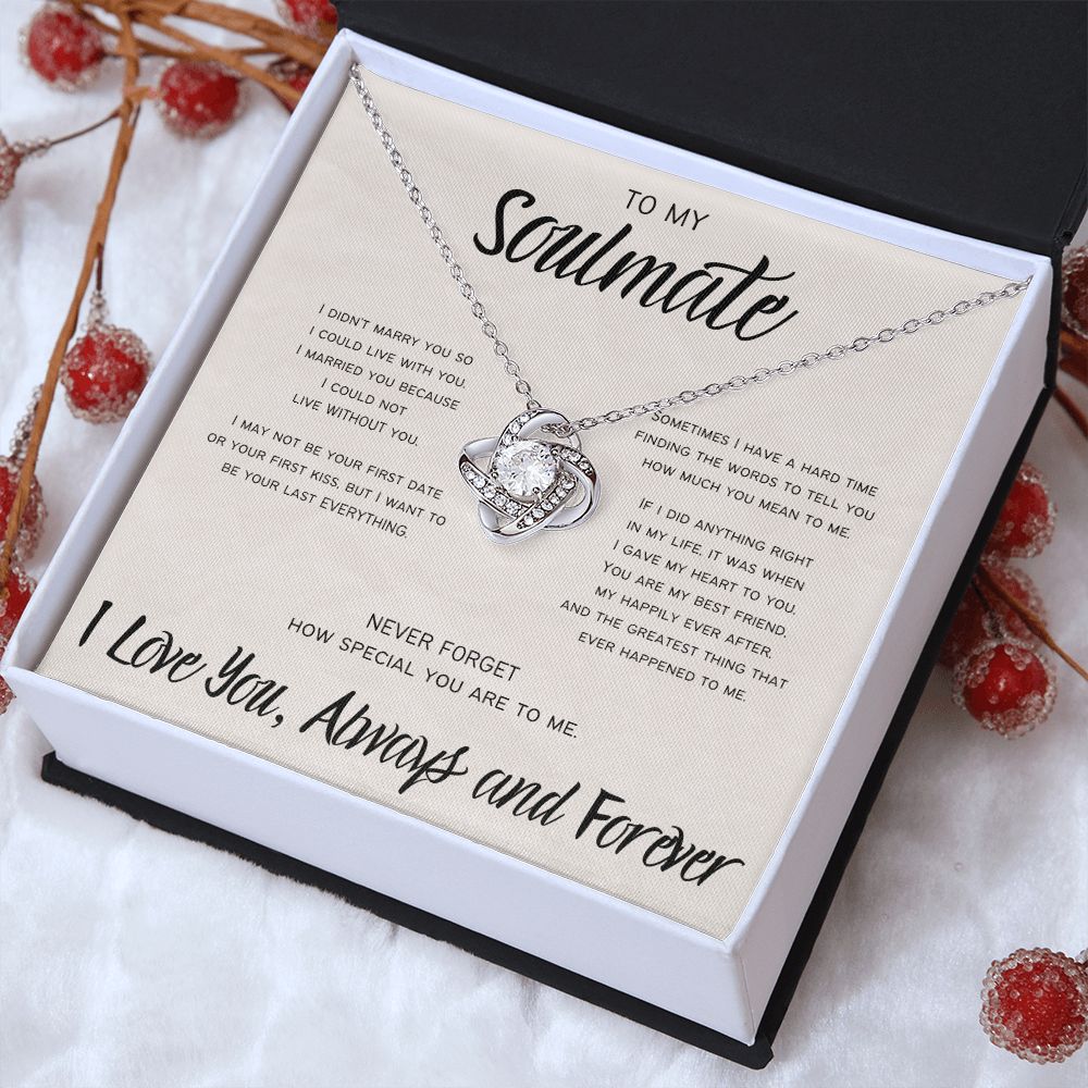 My Best Friend | To My Soulmate Love Knot Necklace